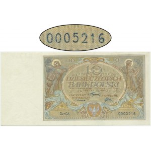 10 złotych 1926 - Ser.CA. - niski numer