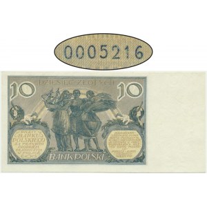 10 złotych 1926 - Ser.CA. - niski numer