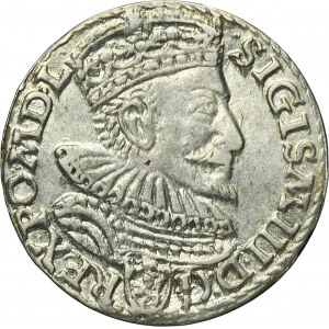 Sigismund III Vasa, 3 Groschen Marienburg 1594 - open ring