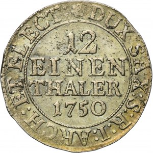 Augustus III of Poland, 1/12 Thaler Dresden 1750 FWôF