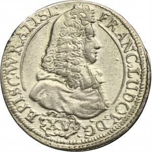 Silesia, Duchy of Neisse, Franz Ludwig von Pfalz-Neuburg, 15 Kreuzer Neisse 1693 LPH
