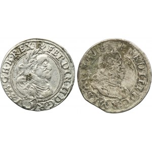 Lot, Austria, Silesia, Habsburg rule, Ferdinand II, 3 Kreuzer (2 pcs.)