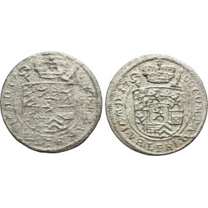 Lot, Silesia, Duchy of Neisse, Franz Ludwig von Pfalz-Neuburg, 1 Kreuzer Neisse (2 pcs.)