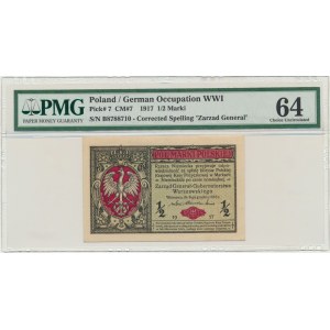 1/2 marki 1916 - Generał - PMG 64