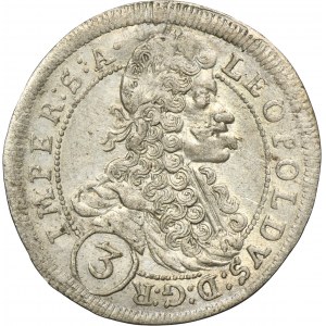Austria, Leopold I, 3 Kreuzer Prague 1699 GE