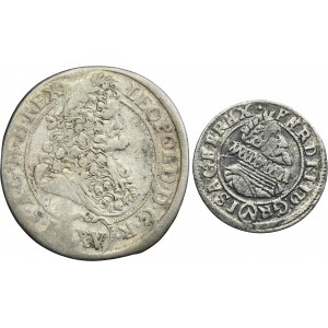 Lot, Austria and Hungary, 3 Kreuzer and 15 Kreuzer (2 pcs.)