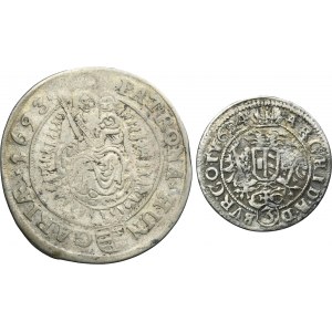 Lot, Austria and Hungary, 3 Kreuzer and 15 Kreuzer (2 pcs.)
