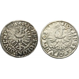 Lot, Silesia, Duchy of Liegnitz-Brieg-Wohlau, Johann Christian and Georg Rudolf, 3 Kreuzer Reichenstein (2 pcs.)
