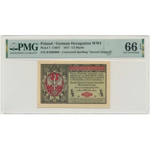 1/2 marki 1916 - Generał - PMG 66 EPQ