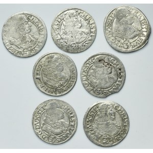 Lot, Silesia, Duchy of Liegnitz-Brieg-Wohlau, Christian, 3 Kreuzer Brieg (7 pcs.)