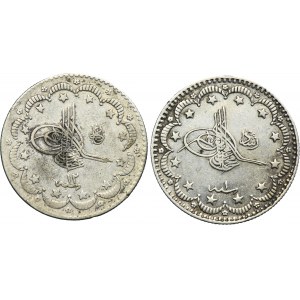 Lot, Ottoman Empire, Abdul Hamid II, 5 Kurush (2 pcs.)