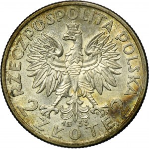 Głowa Kobiety, 2 złote 1933