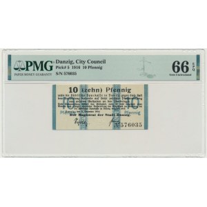 Danzig, 10 Pfennig 1916 - PMG 66 EPQ