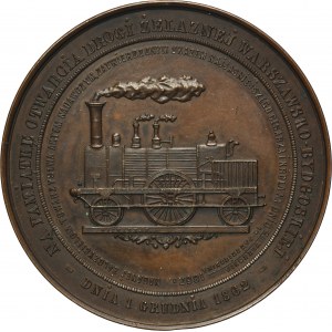 Medal on the occasion of the opening of the Warsaw-Bromberg Railway 1862 - RARE