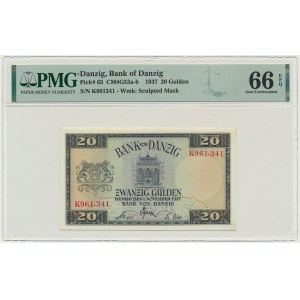 Danzig, 20 Gulden 1937 - K - PMG 66 EPQ