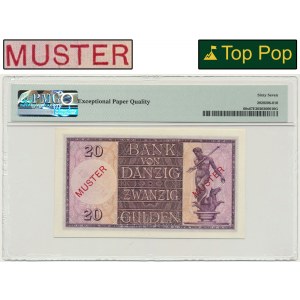 Danzig, 20 Gulden 1932 SPECIMEN - PMG 67 EPQ - RARE