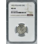 20 groszy 1923 - NGC MS66