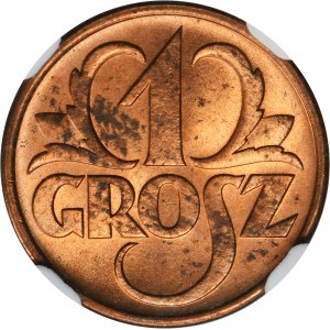 1 grosz 1938 - NGC MS65 RB