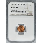 1 grosz 1938 - NGC MS65 RB
