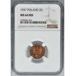 2 pennies 1937 - NGC MS64 RD