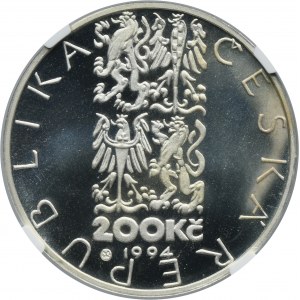 Czech Republic, 200 Korun 1994 125th Anniversary of the Horse-drawn Tram in Brno - NGC PF67 ULTRA CAMEO