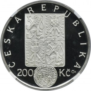 Czech Republic, 200 Korun Jablonec nad Nisou 2000 Currency Reform of Wenceslaus II - NGC PF68 ULTRA CAMEO
