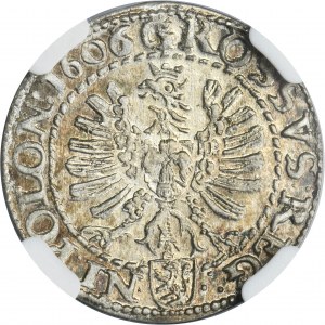 Sigismund III Vasa, Groschen Krakau 1606 - NGC MS63