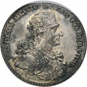 Poniatowski, Thaler Warsaw 1766 FS - NGC AU58