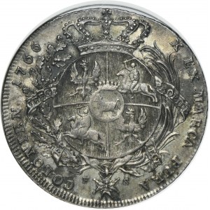 Poniatowski, Thaler Warsaw 1766 FS - NGC AU58
