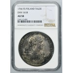 Poniatowski, Thaler Warsaw 1766 FS - NGC AU58