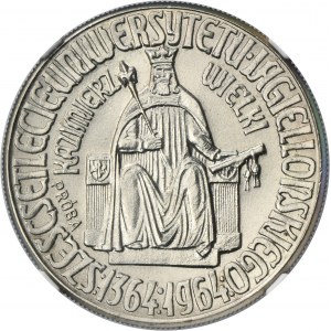 SAMPLE OF NICHOLS, 10 gold 1964 Casimir the Great - NGC MS63