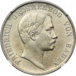 Germany, Baden, Friedrich I, Thaler Karlsruhe 1864 - NGC MS61