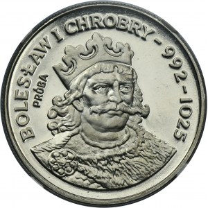PRÓBA NIKIEL, 50 złotych 1980 Bolesław I Chrobry - NGC PF67 CAMEO