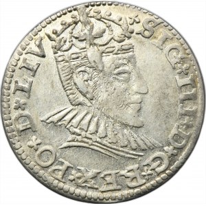 Sigismund III Vasa, 3 Groschen Riga 1591 - LIV