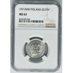 1 złoty 1971 - NGC MS63