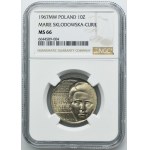 10 złotych 1967 Maria Skłodowska-Curie - NGC MS66