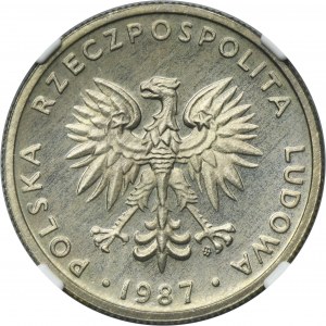 20 złotych 1987 - NGC PF64 CAMEO - LUSTRZANKA