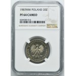 20 złotych 1987 - NGC PF64 CAMEO - LUSTRZANKA