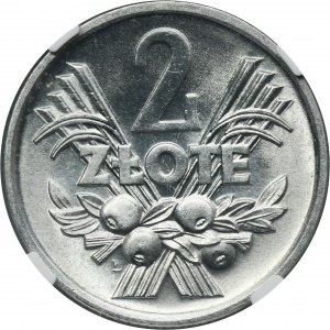 2 złote 1973 Jagody - NGC MS65