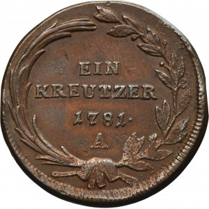Austria, Joseph II, 1 Kreuzer Wien 1781 A