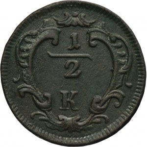 Austria, Maria Teresa, 1/2 Kreuzer Wien undated K
