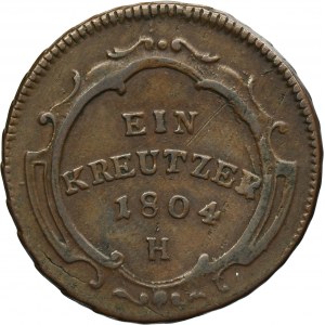 Austria, Franz II, 1 Kreuzer Günzburg 1804 H