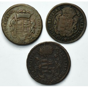 Lot, Hungary, Maria Theresa, Denarius (3 pcs.)