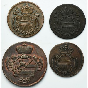 Lot, Austria and County of Gorizia, Soldo and Heller (4 pcs.)