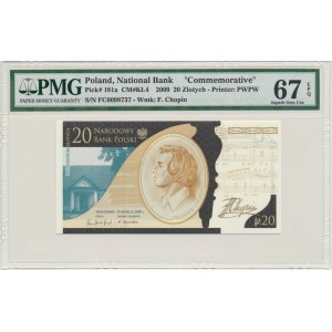 20 złotych 2009 - Fryderyk Chopin - PMG 67 EPQ