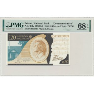 20 złotych 2009 - Fryderyk Chopin - PMG 68 EPQ
