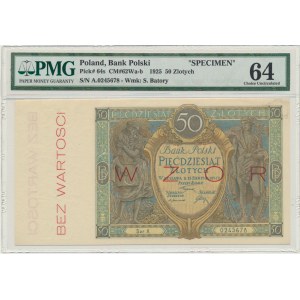 50 złotych 1925 - WZÓR - Ser. A - PMG 64