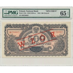500 złotych 1944 ...owe - WZÓR - BH - PMG 65 EPQ
