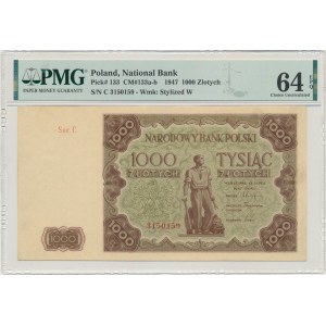 1.000 złotych 1947 - C - PMG 64 EPQ