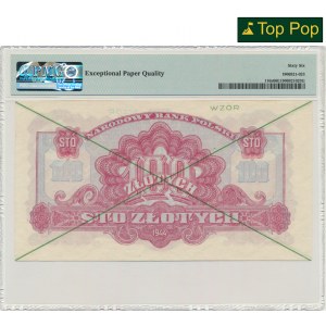 100 złotych 1944 ...owym - WZÓR - AC 068... - PMG 66 EPQ
